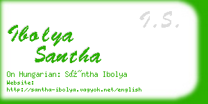 ibolya santha business card